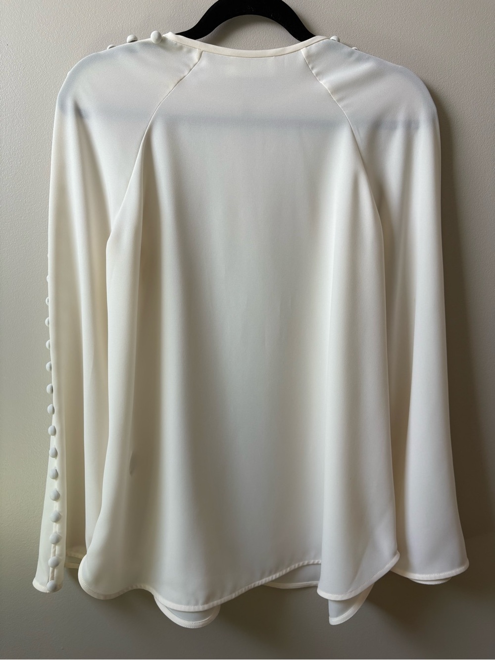 Zimmermann Ivory Keyhole Blouse with Button-Trim Sleeves - Picture 5 of 7